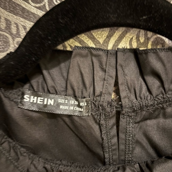 SHEIN Small Black Long Sleeve Ruffle Dress - Picture 2 of 3